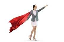 Business woman with cape